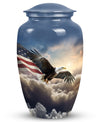 Eagle Memorial Urn for ashes, classic aluminum design