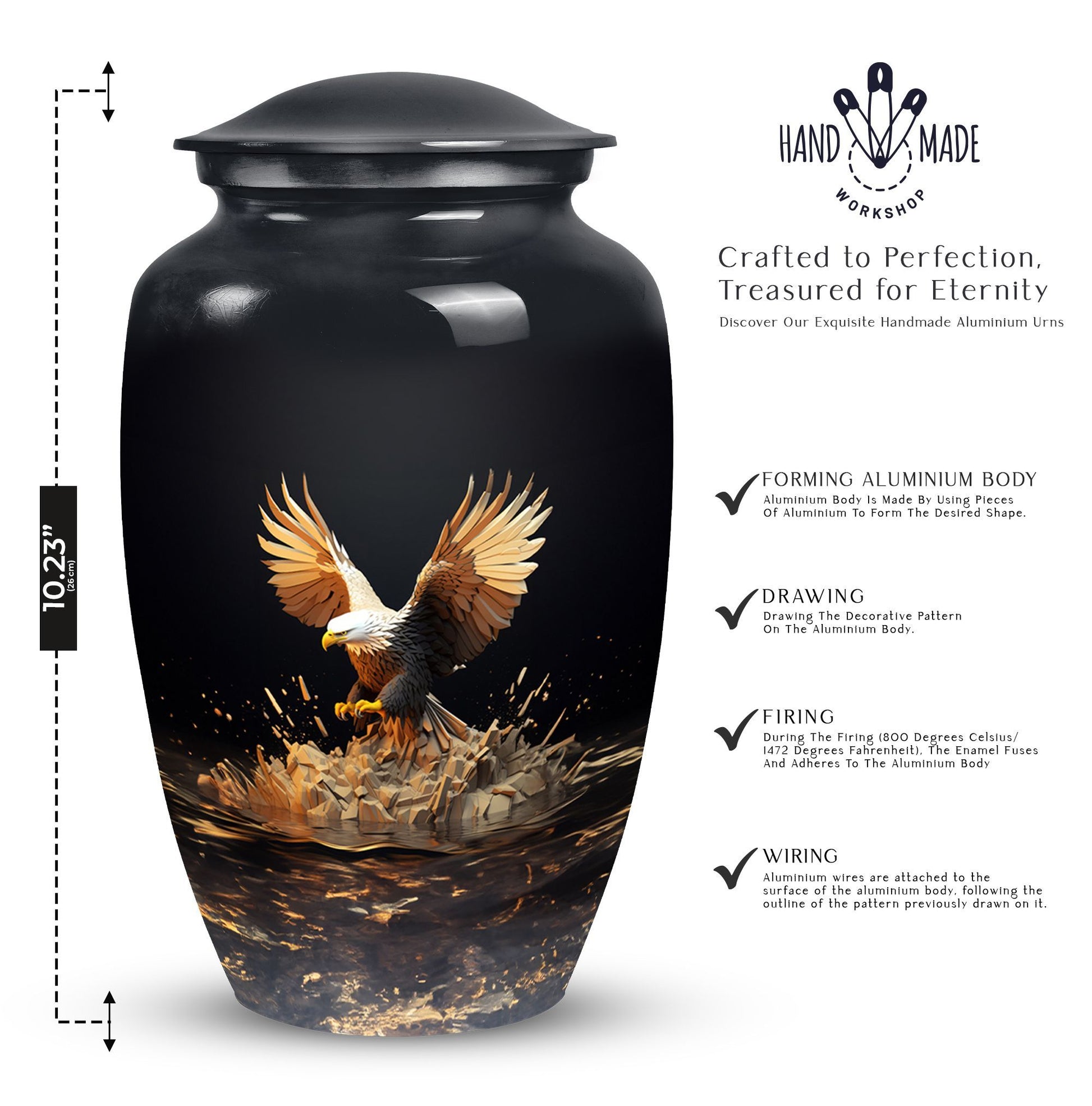 Cremation Urn, a Classic Urn with engraving option.