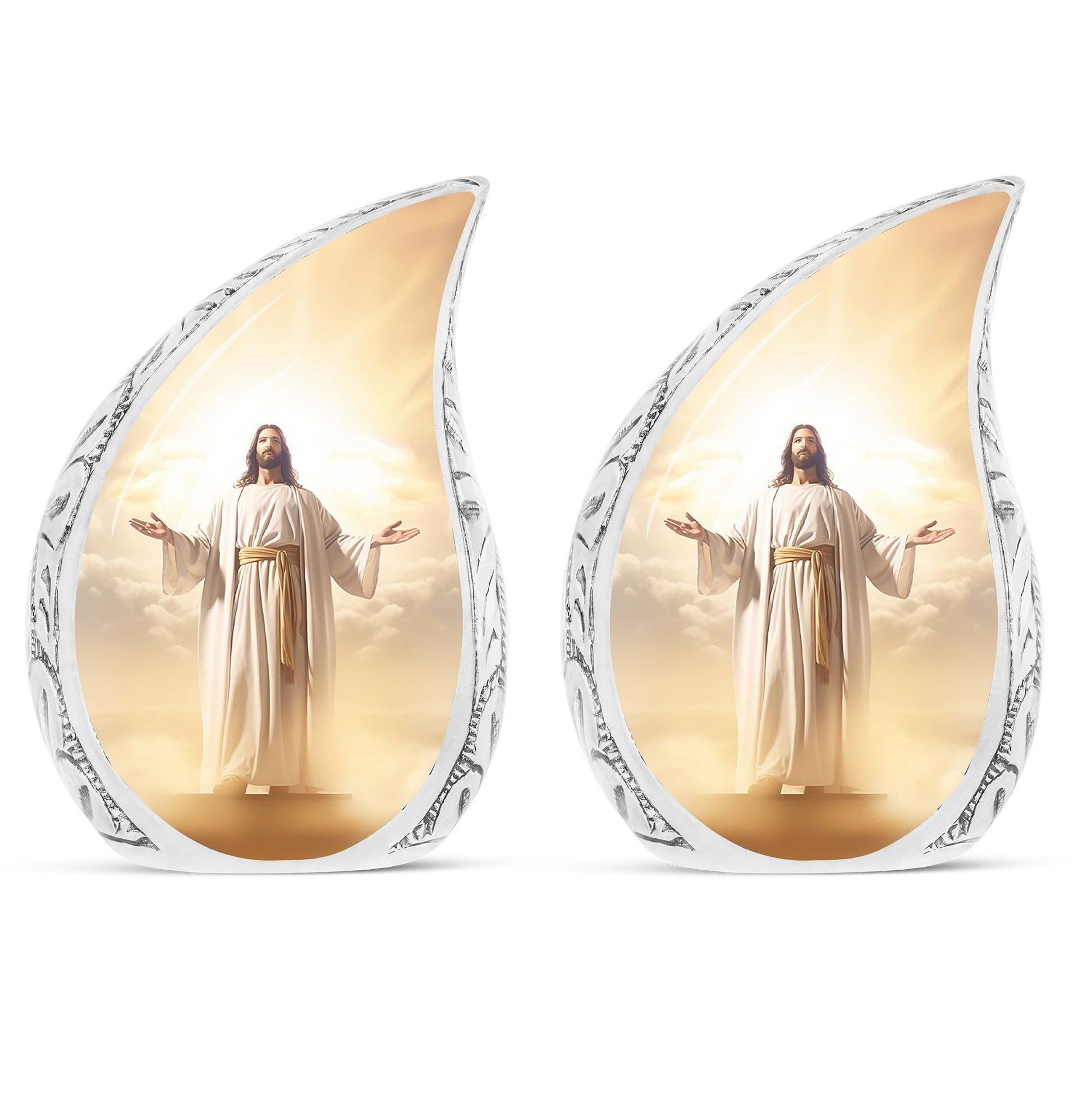 Jesus Christ with Holy Cross 3-inch Classic Aluminium Urn