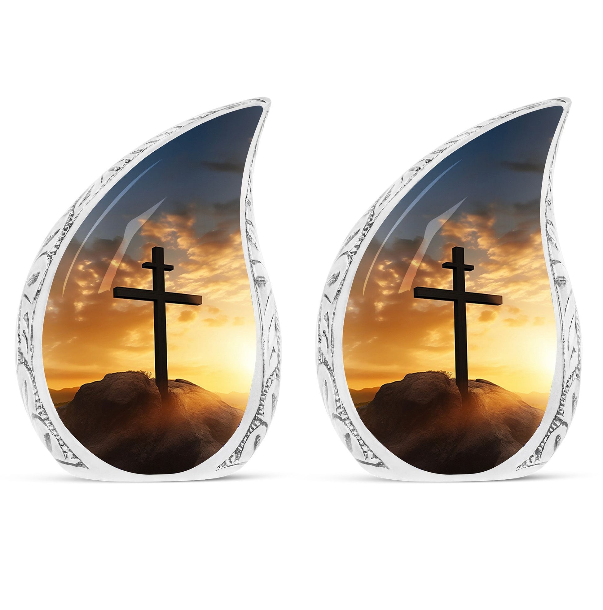 Jesus Christ large aluminum urn for human ashes