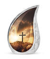 Jesus Christ Cross urn for cremation.