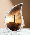 Jesus Christ Cross urn for cremation.