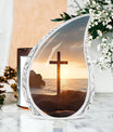 Classic 3 inch Ocean Jesus Cross Urn for Human Ashes.