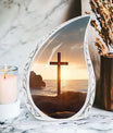 Classic 3 inch Ocean Jesus Cross Urn for Human Ashes.