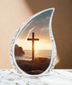 Classic 3 inch Ocean Jesus Cross Urn for Human Ashes.