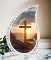 Ocean Jesus Cross cremation urn for ashes