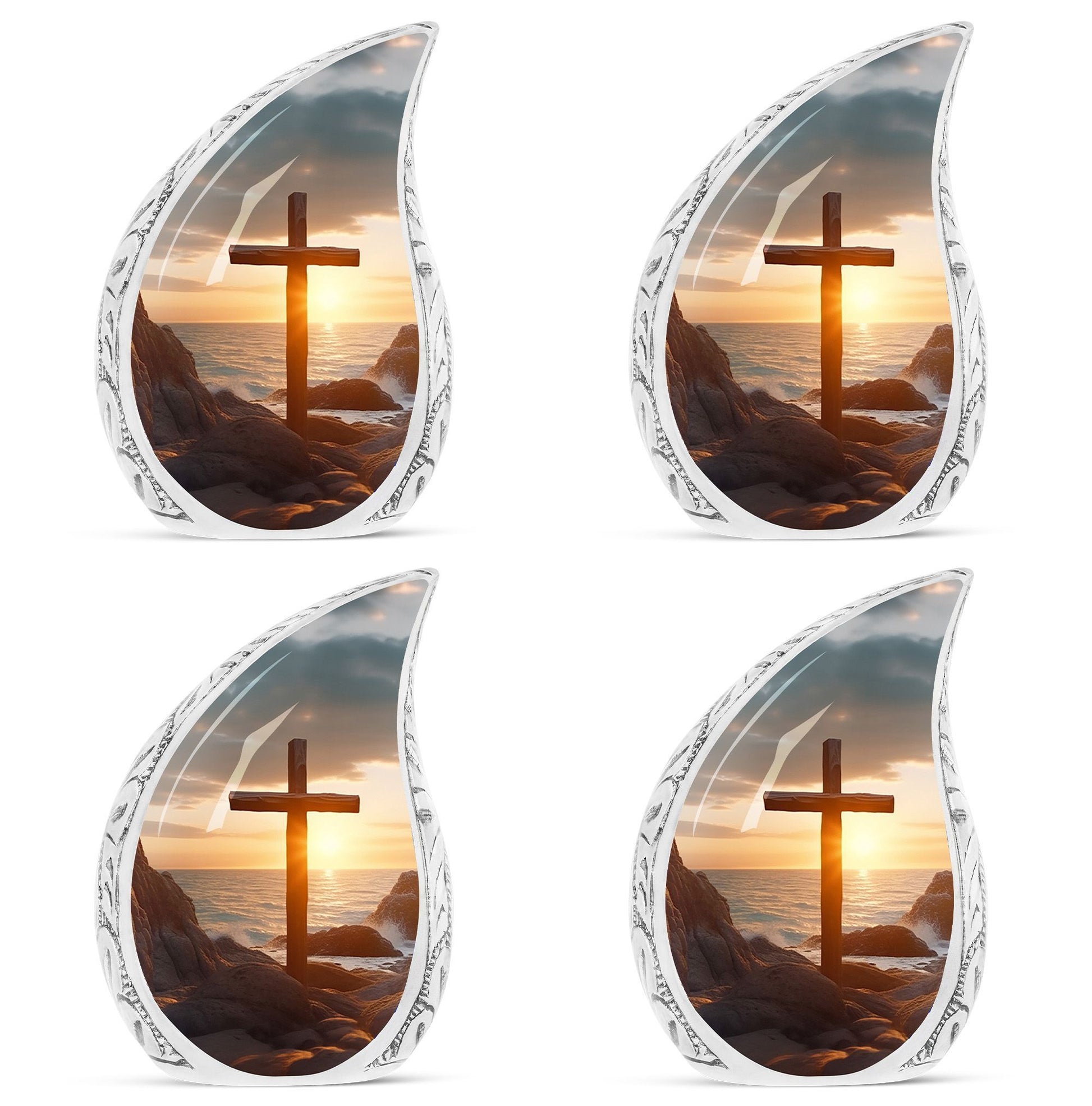 Ocean Jesus Cross cremation urn for ashes