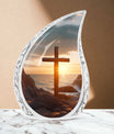 Ocean Jesus Cross cremation urn for ashes