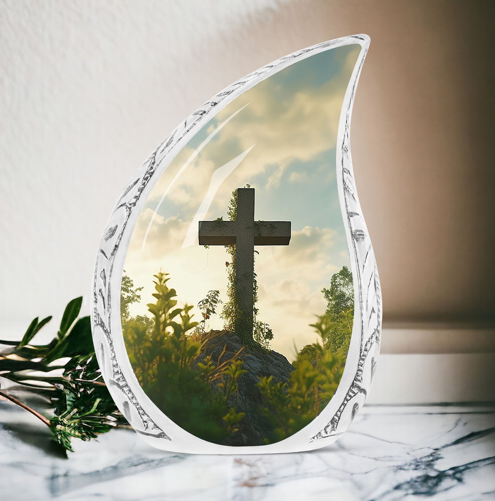 3-inch Jesus Christ cross Memorial urn