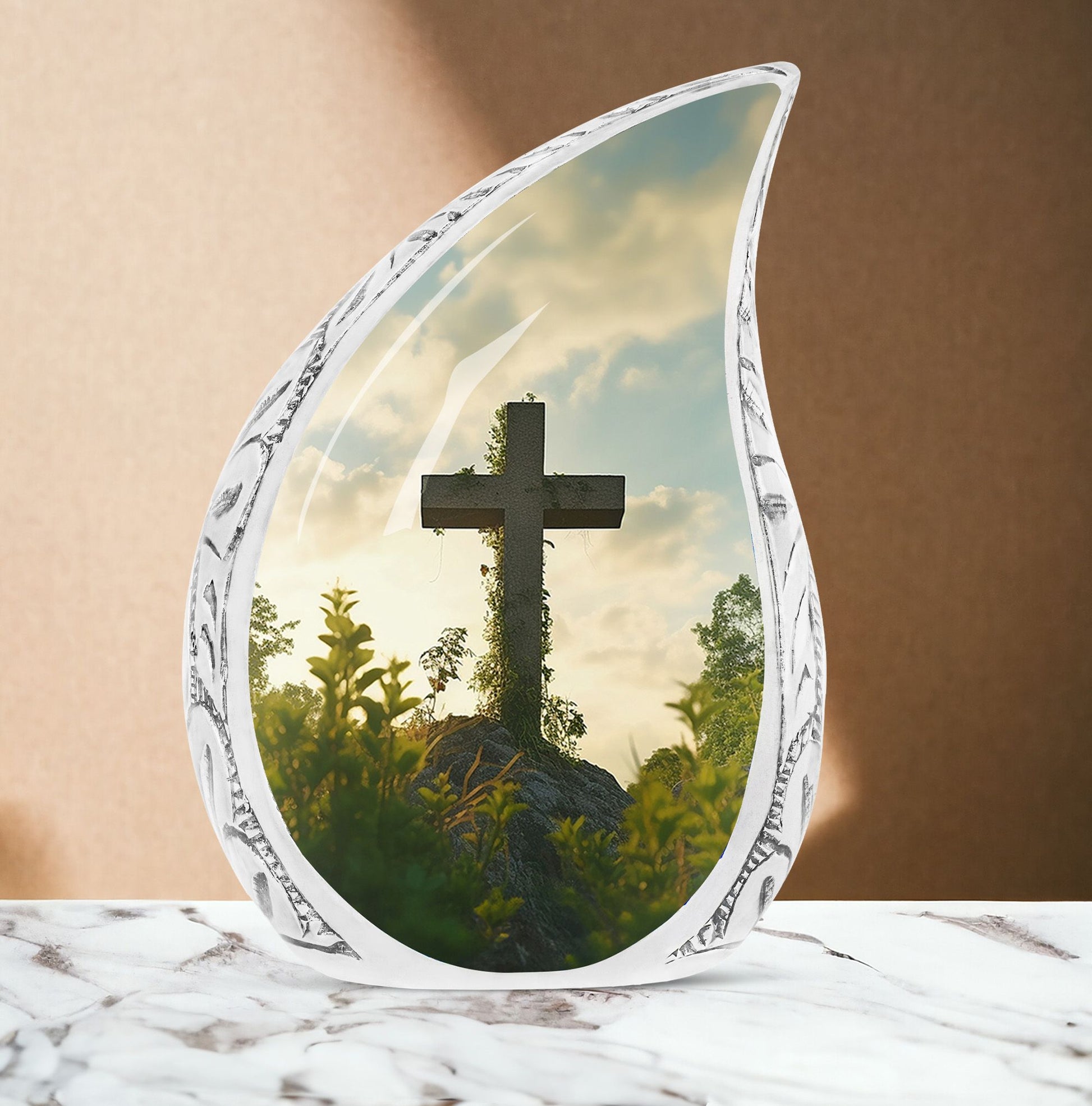 3-inch Jesus Christ cross Memorial urn