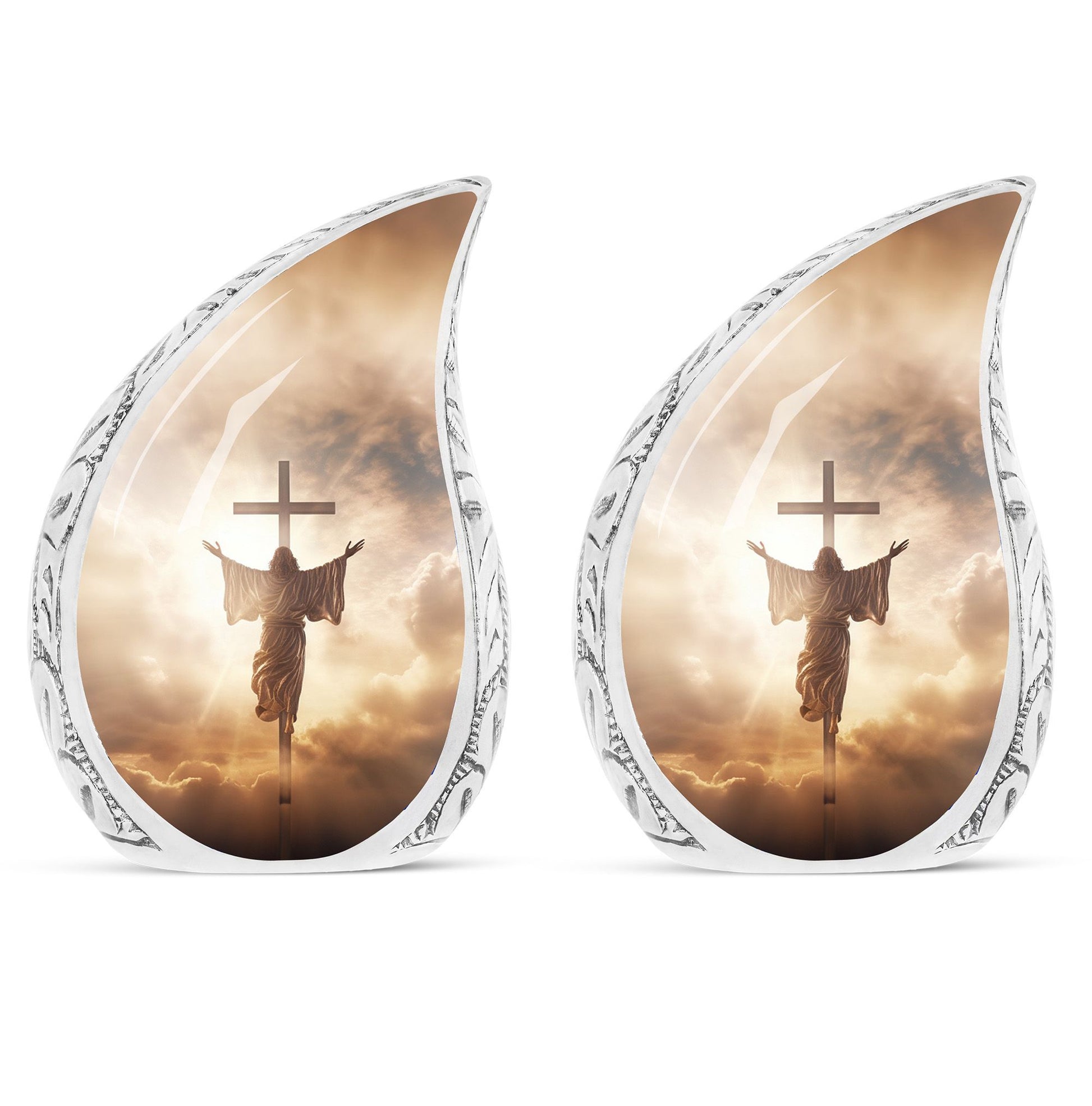 10 inch classic Jesus Christ cross Cremation urn