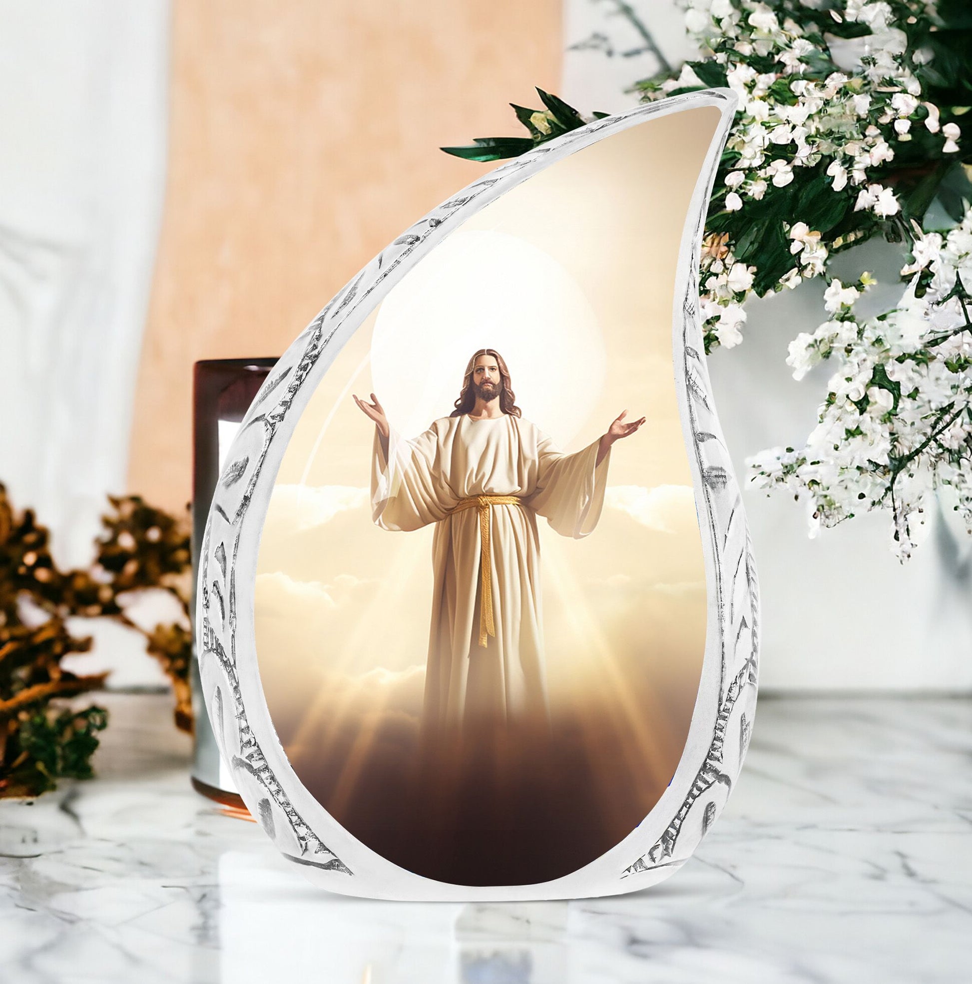 Classic 3 Inch Jesus Christ Cross Cremation Urn