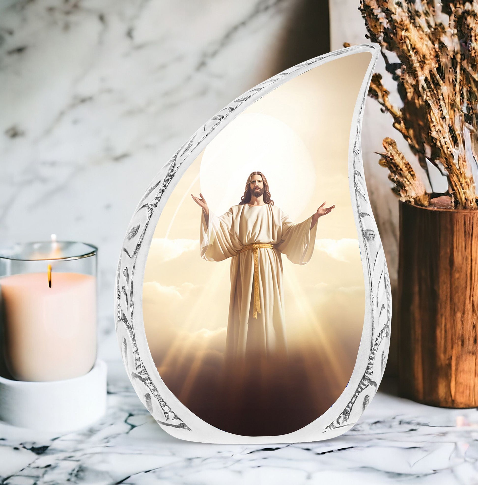 Classic 3 Inch Jesus Christ Cross Cremation Urn