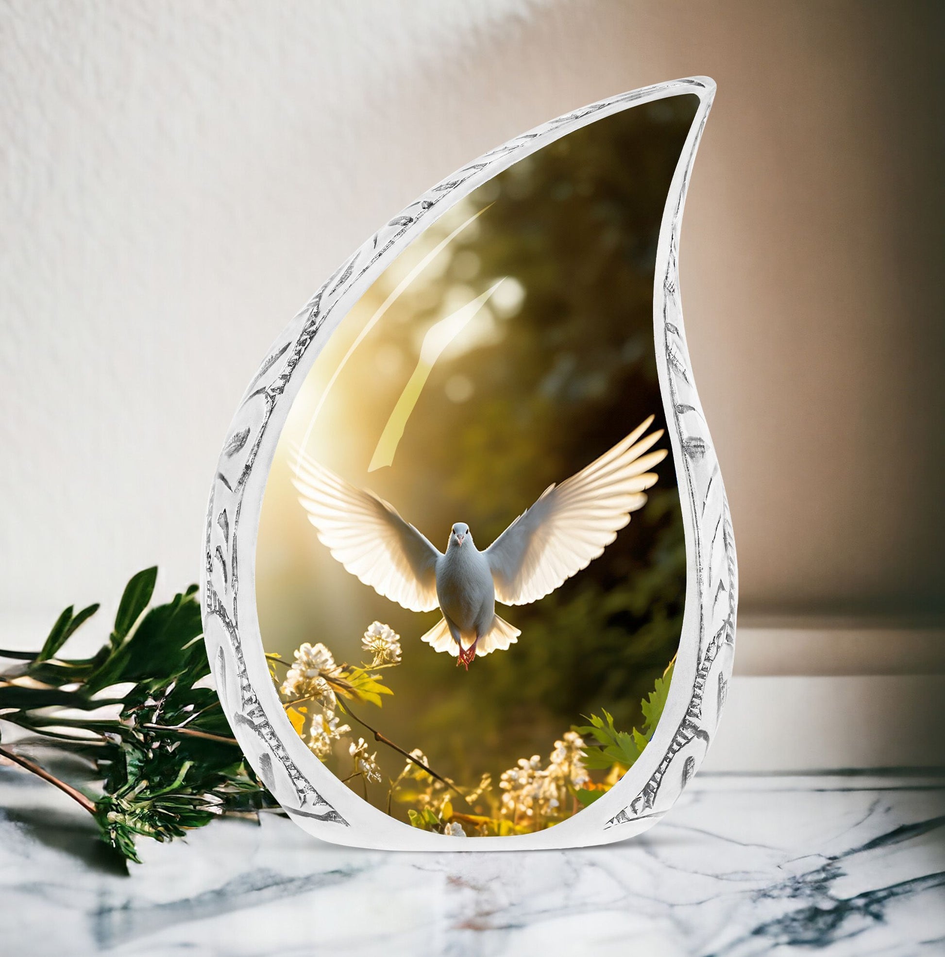 Large Dove Cremation Urn for Human Ashes,