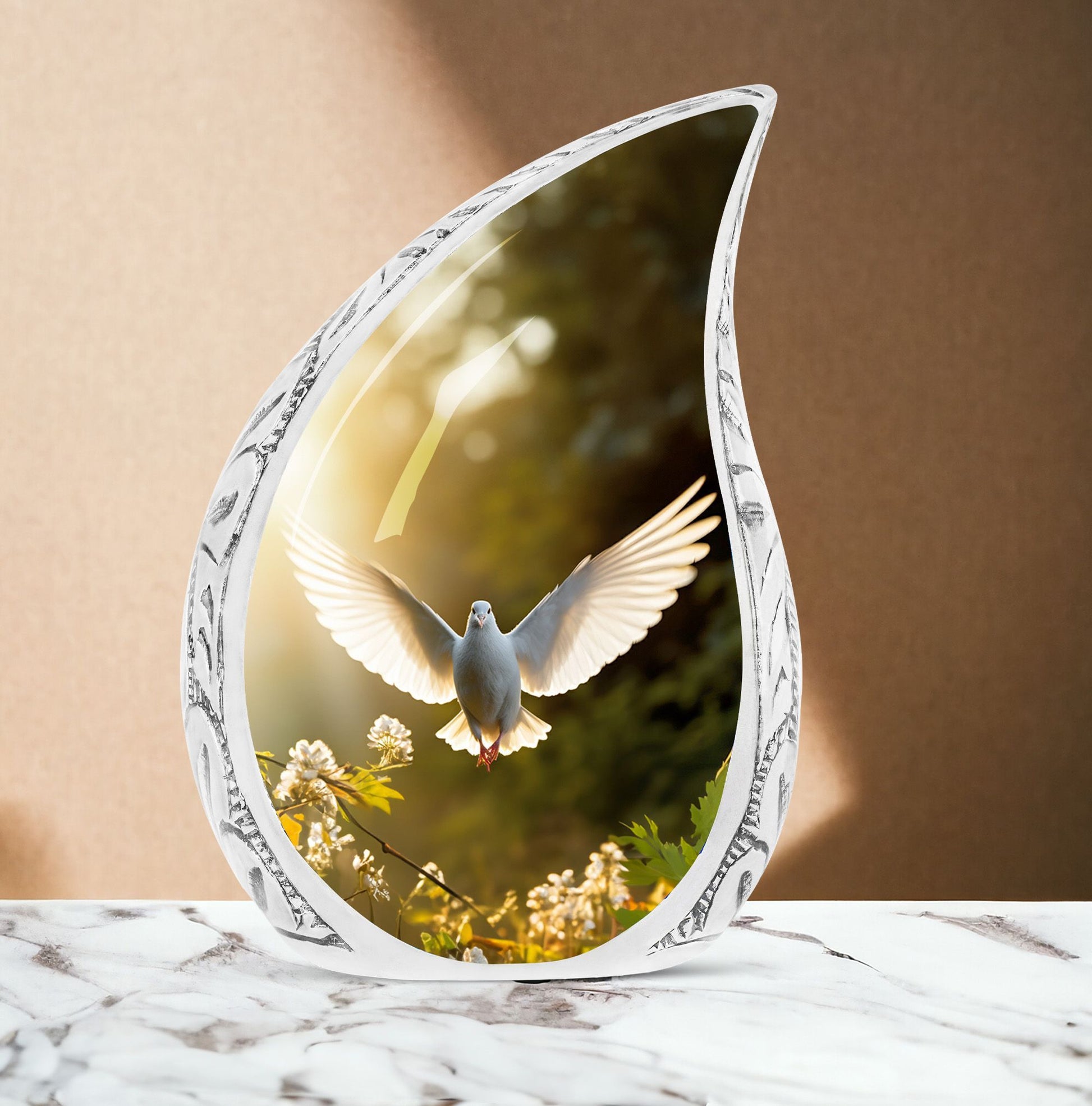 Large Dove Cremation Urn for Human Ashes,