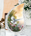 Dove flying design on a 3-inch Classic Memorial Urn for Ash.