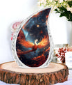 White Phoenix Cremation Urn, classic designed 