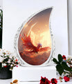 Red Phoenix classic urn for Storing adult human ashes.