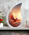 Red Phoenix classic urn for Storing adult human ashes.