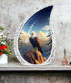 Aluminium Eagle in mountains Cremation Urn.