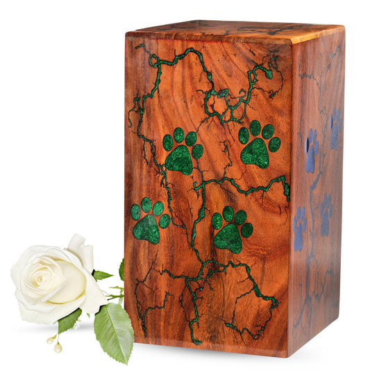 Wooden Pet Urn For Ashes size 11.1 inch