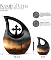 Jesus Christ Urn, Cross Drop design, personalized urn 