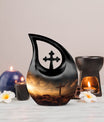 Jesus Christ Urn, Cross Drop design, personalized urn 