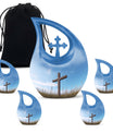 10 inch Jesus Christ Urn with Cross Drop design 