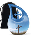 10 inch Jesus Christ Urn with Cross Drop design 