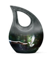 Dove bird design on 10-inch Cross Drop Dove Urn,