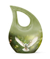 10-inch Dove Bird Urn, Cross Drop design