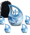 10-inch Dove Bird Urn with Cross Drop design, 