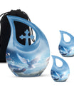 10-inch Dove Bird Urn with Cross Drop design, 