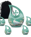 10-inch Dove Bird Urn for ashes with Cross Drop design