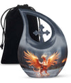 Phoenix themed Cross Drop Personalized Urn for Human Ashes,