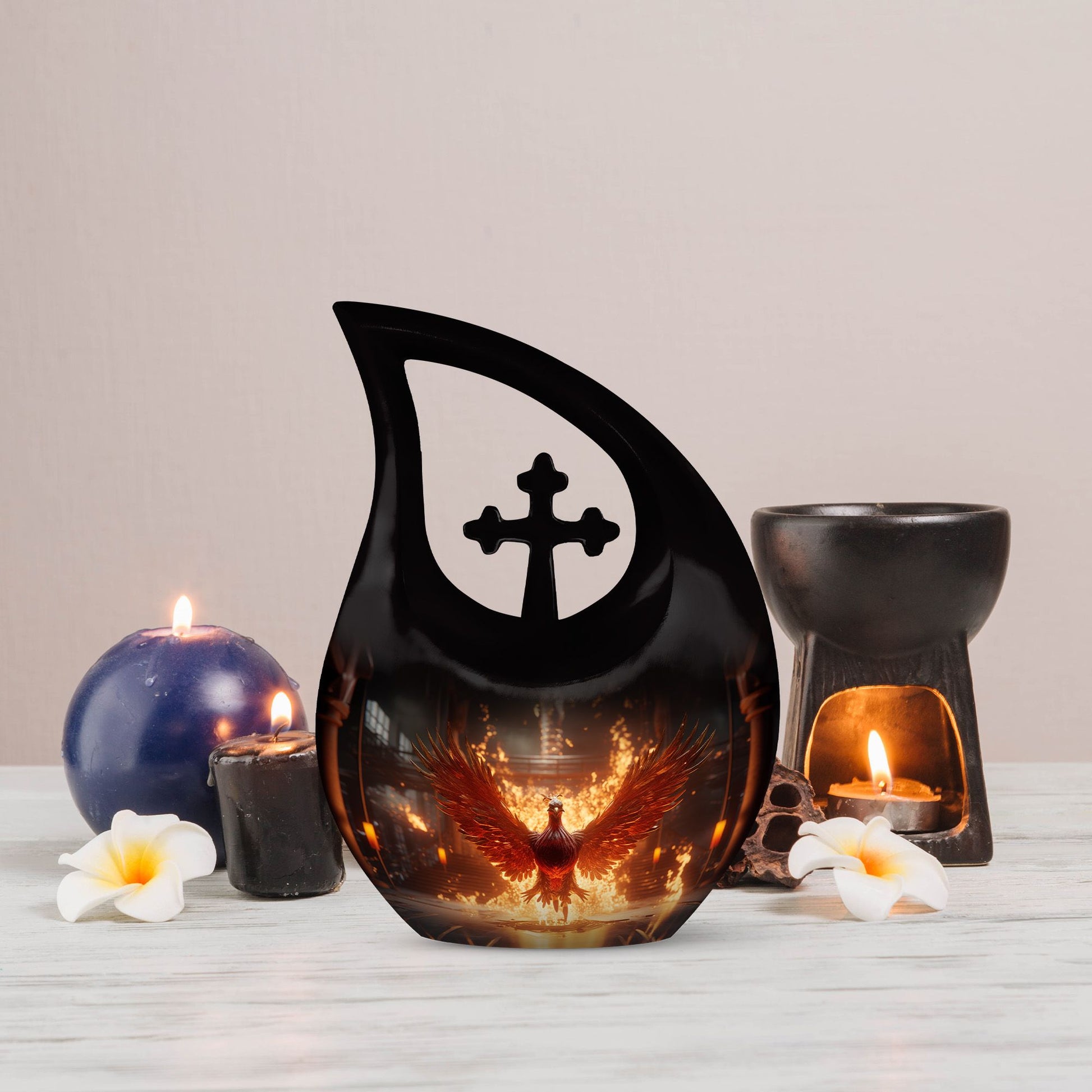 Phoenix Urn with Cross Drop design, 