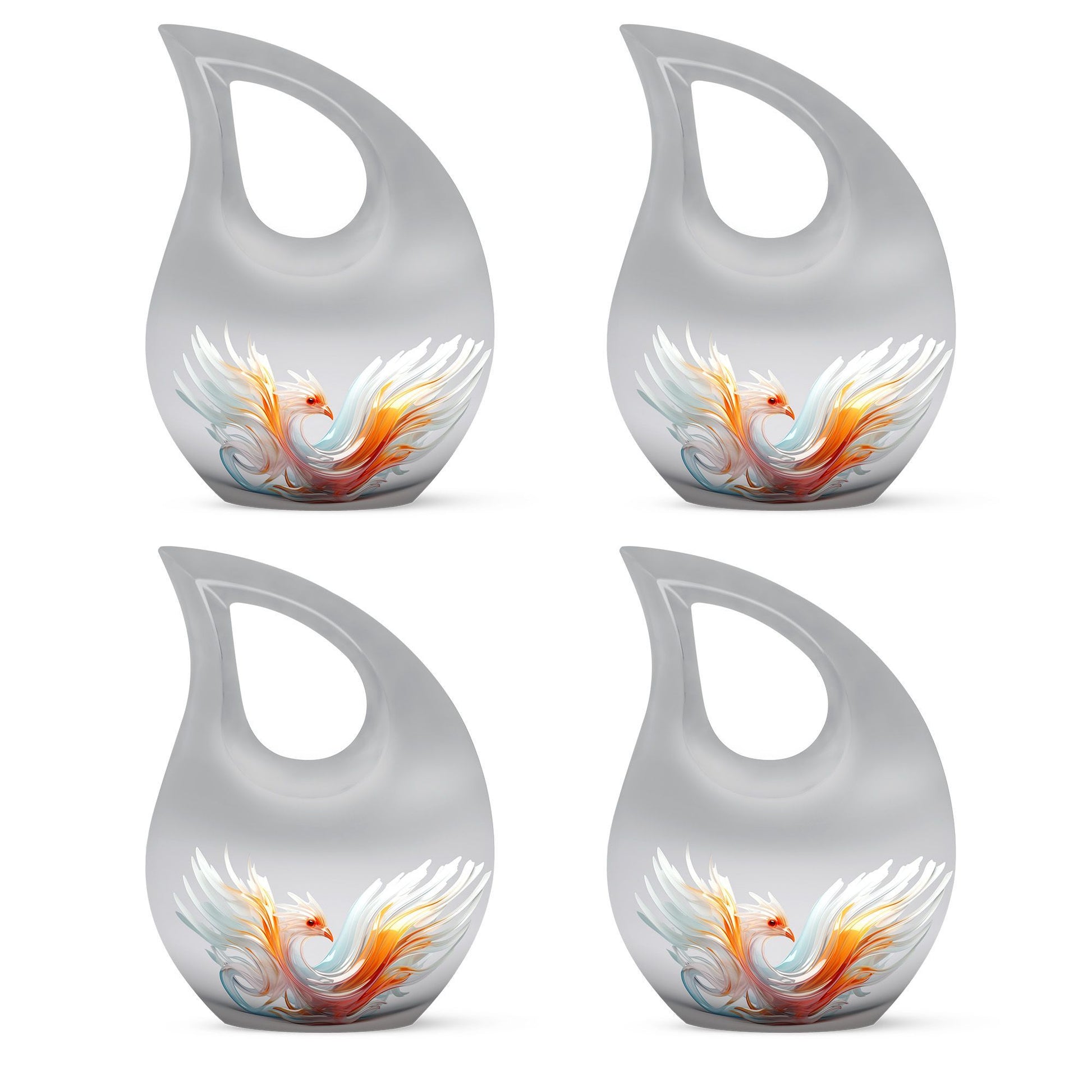 Phoenix Urn, 10 Inch Cross Drop Memorial Urn 