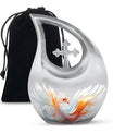 Phoenix Urn, 10 Inch Cross Drop Memorial Urn 