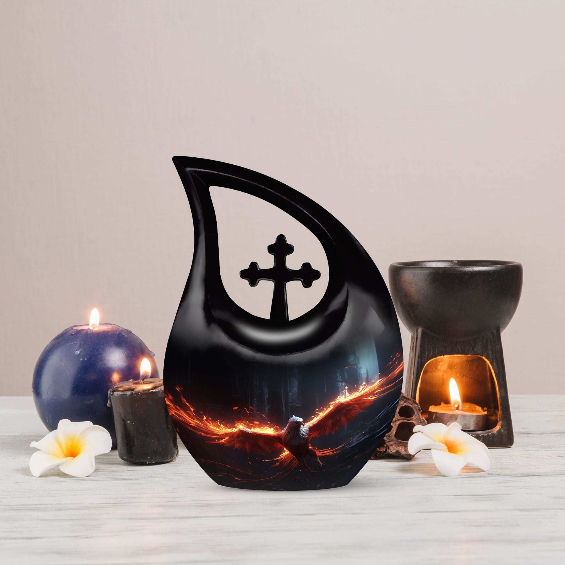 10-inch Phoenix Urn, Small Urns For Ashes For Adults 