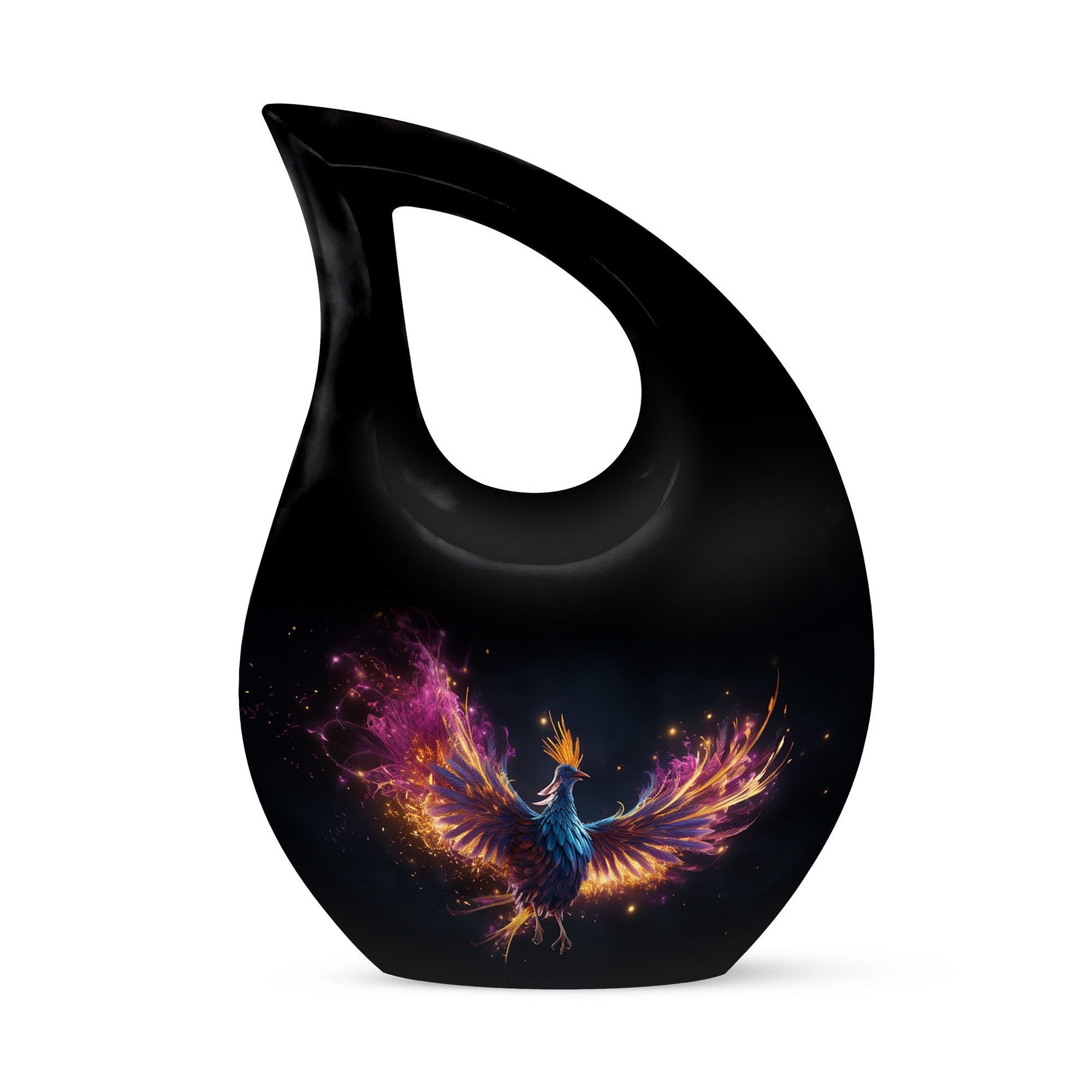 10 inch Phoenix Urn with modern Cross Drop design,