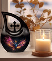 10 inch Phoenix Urn with modern Cross Drop design,