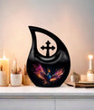 10 inch Phoenix Urn with modern Cross Drop design,