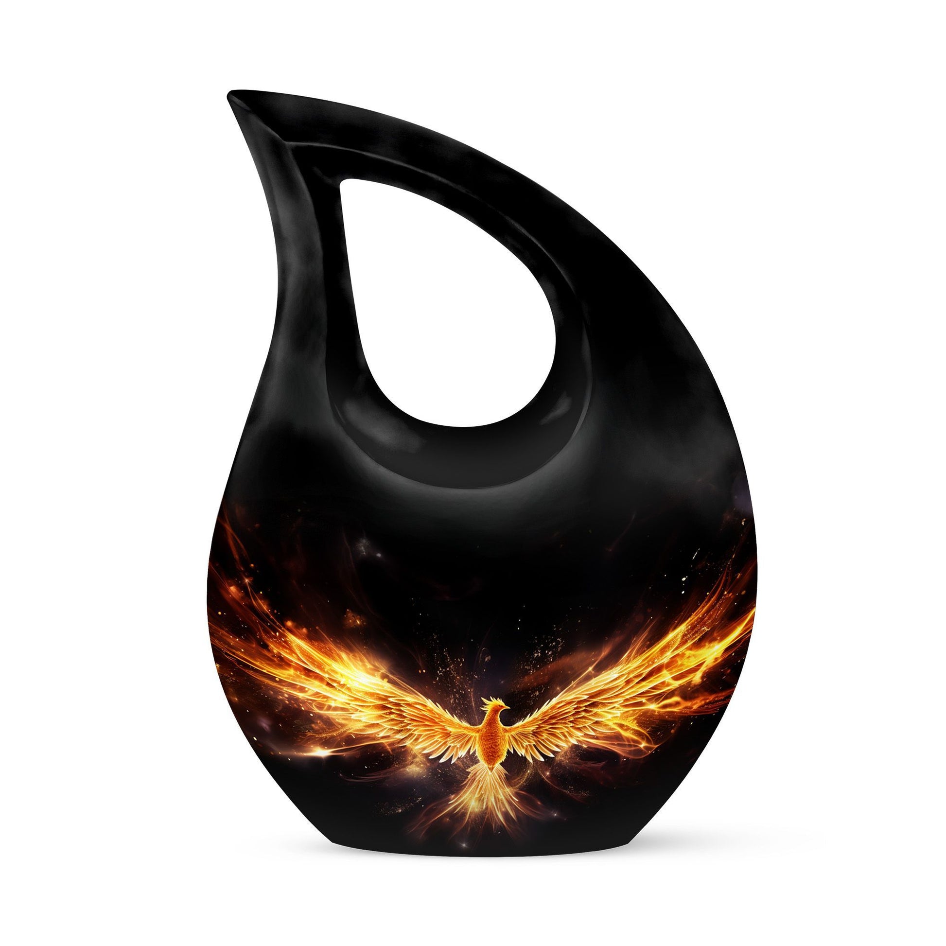 10-inch Large Phoenix Urn with Cross Drop 