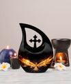 10-inch Large Phoenix Urn with Cross Drop 