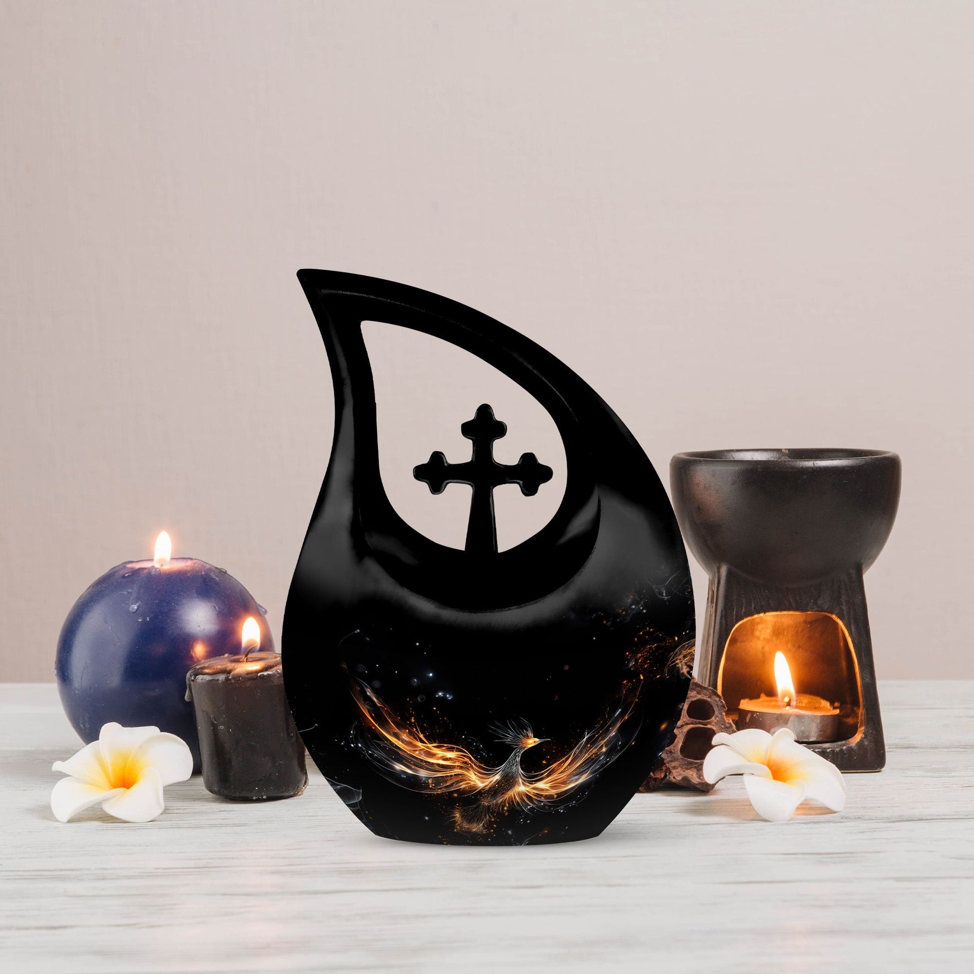 Phoenix Urn with Cross Drop design, Full Size