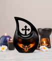 10 inch Phoenix Urn with Cross Drop design for man's ashes,