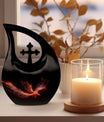 Large 10-inch Phoenix Urn with Cross Drop design