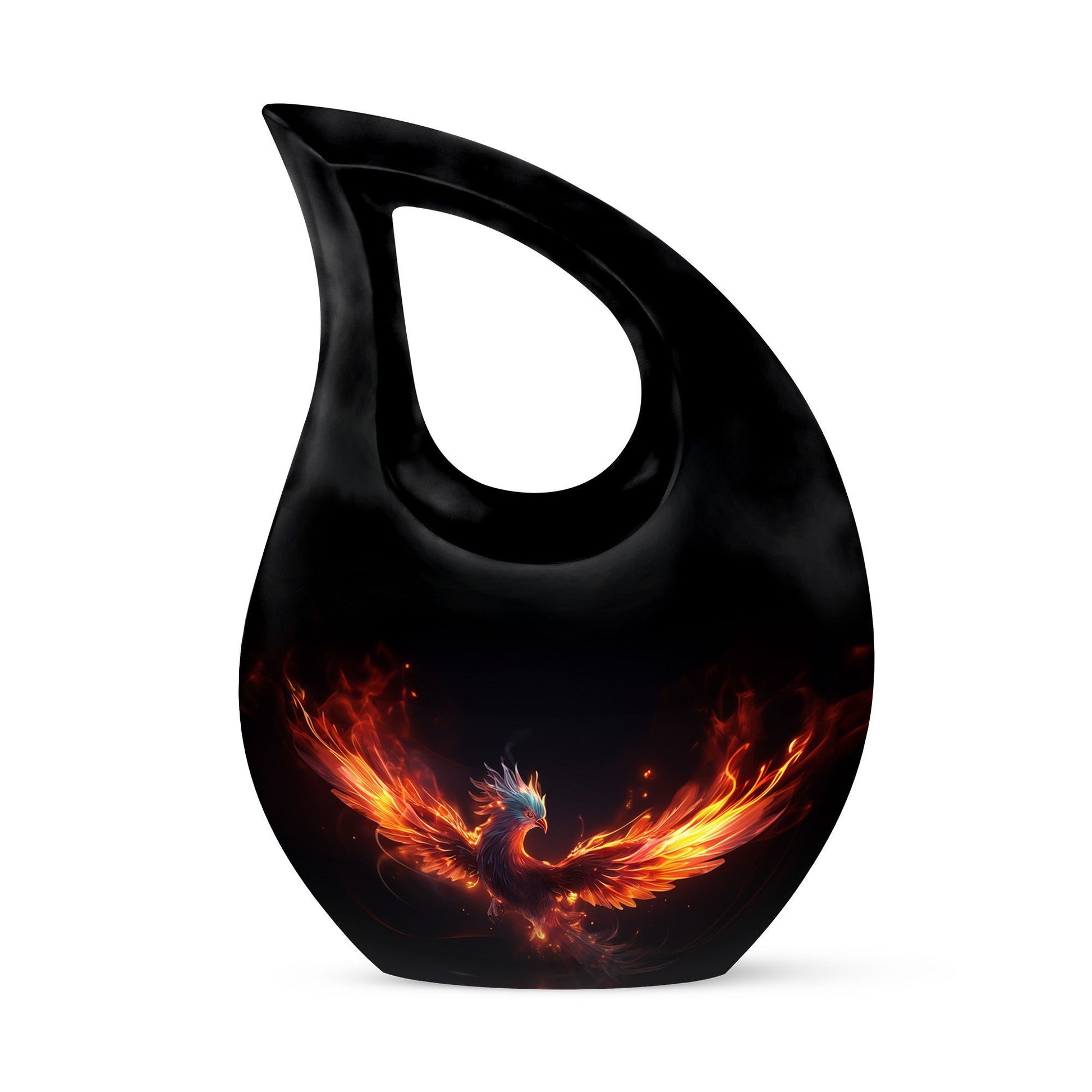 10-inch Phoenix Urn, Cross Drop design, personalised 