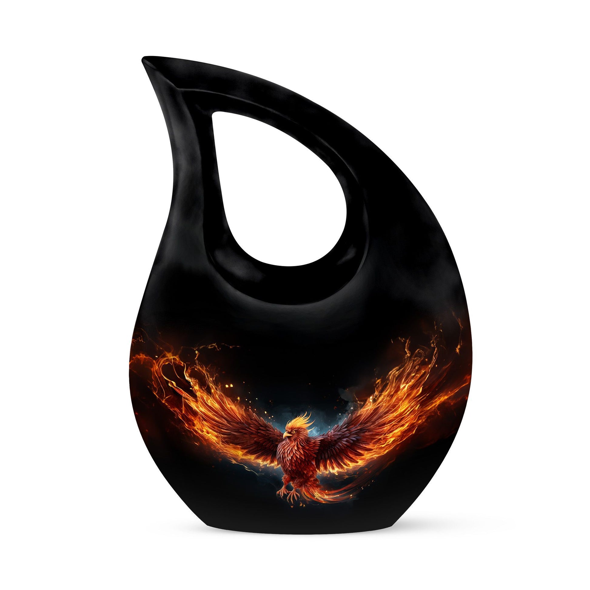 10-inch Phoenix Urn Box For Ashes with Cross Drop design