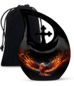 10-inch Phoenix Urn Box For Ashes with Cross Drop design